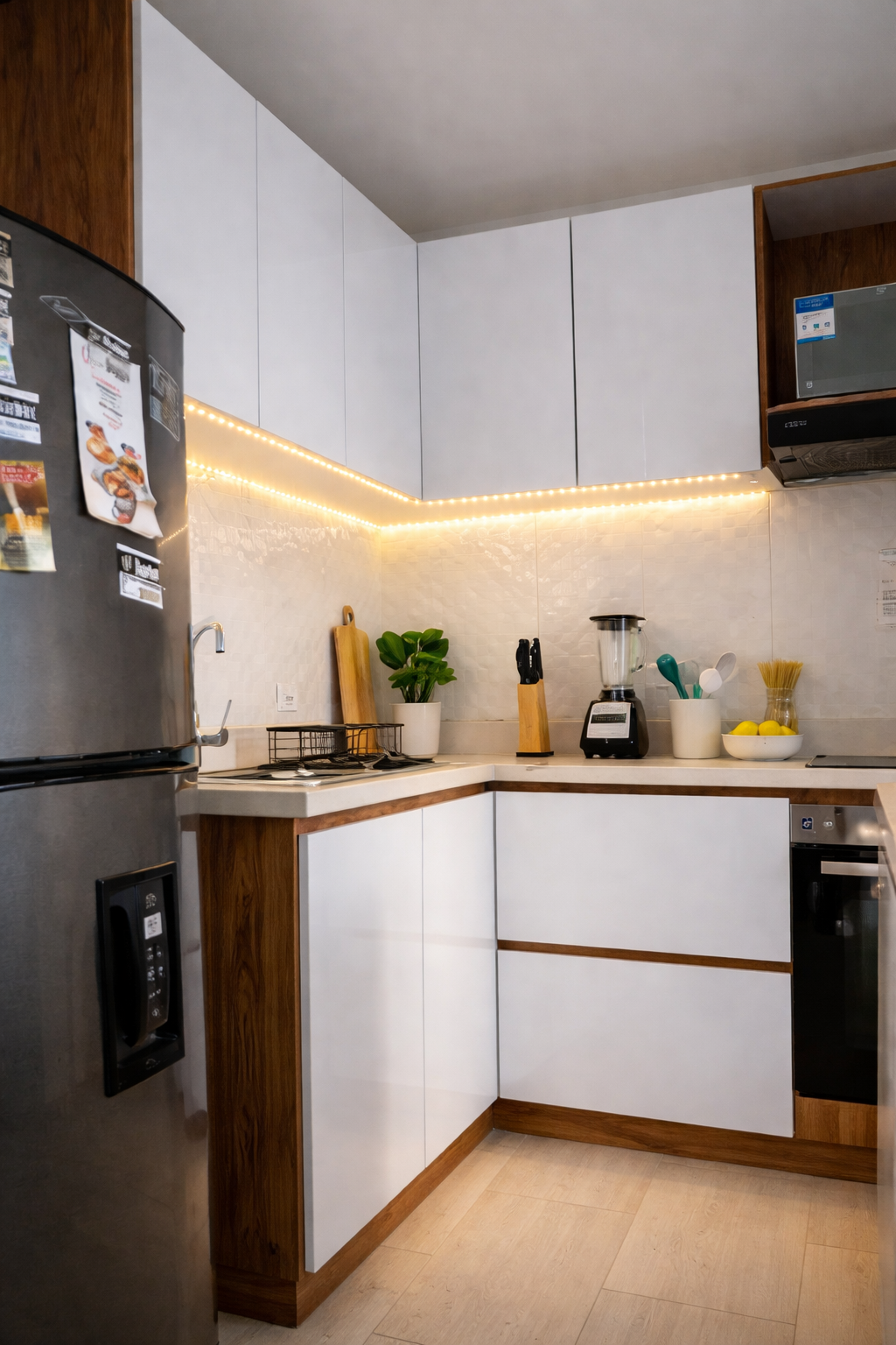 Cocina equipada para estadías largas