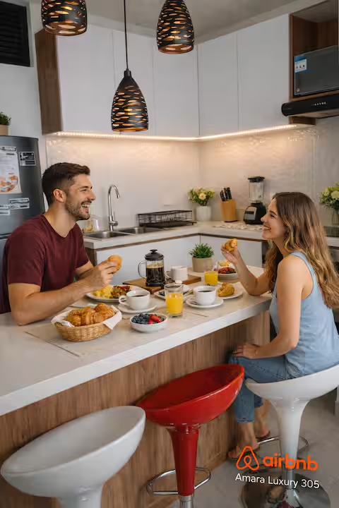 Cocina equipada para estadías largas