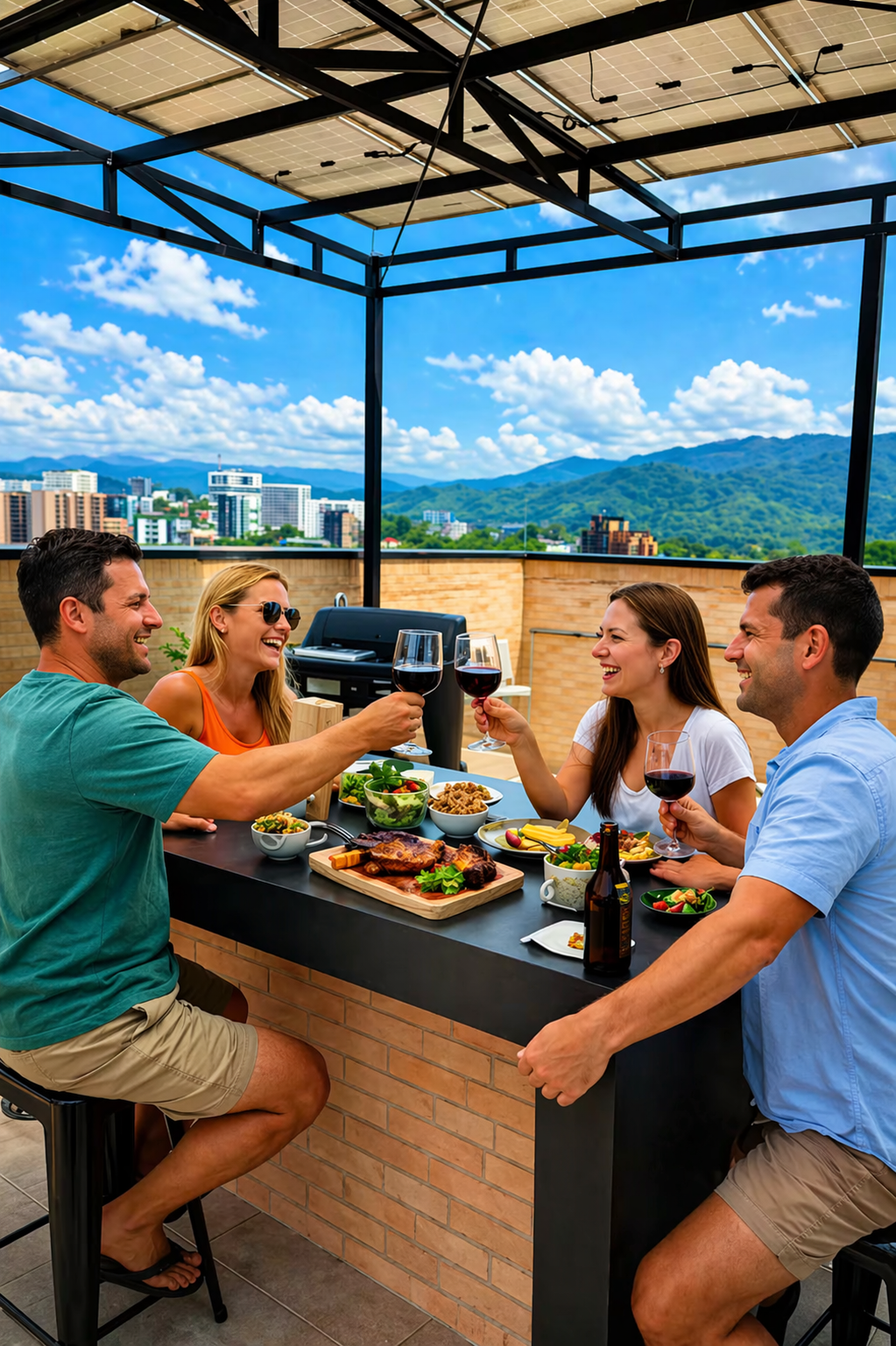 Zona de juegos y BBQ en terraza